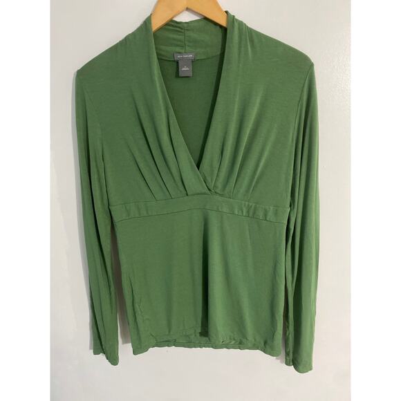 Ann Taylor long sleeve top women’s S green jersey knit babydoll y2k comfy - Picture 1 of 3